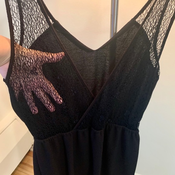 ONLY Black mini dress backless and crochet - Picture 4 of 5